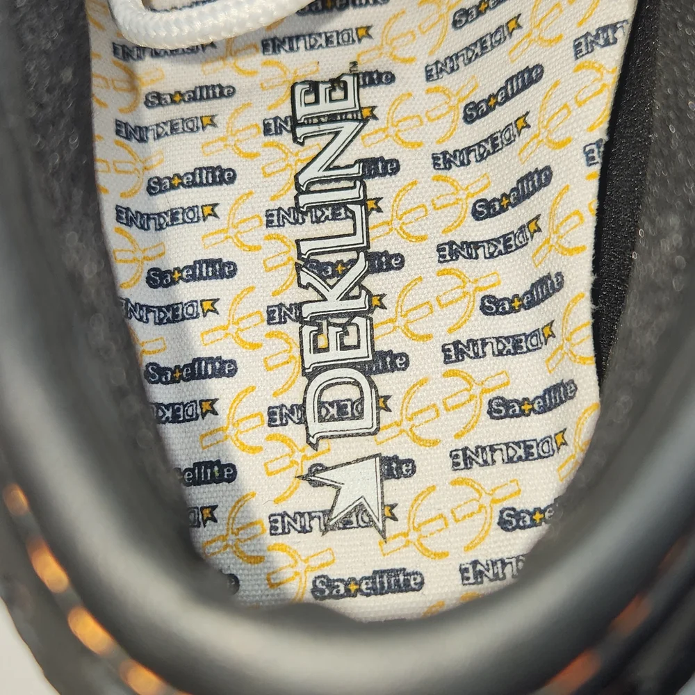 Dekline black orange white skater Sneaker Shoes Size 7 - Picture 5 of 7